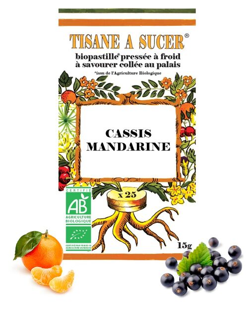 Tisane à sucer CASSIS/MANDARINE