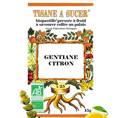 GENTIAN/LEMON herbal tea to suck