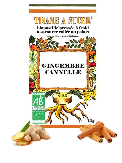 Tisane à sucer GINGEMBRE/CANNELLE
