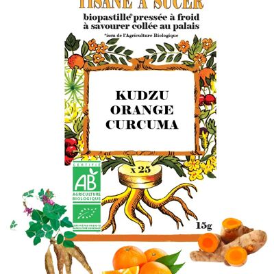 Herbal tea to suck KUDZU/ORANGE/TURMERIC