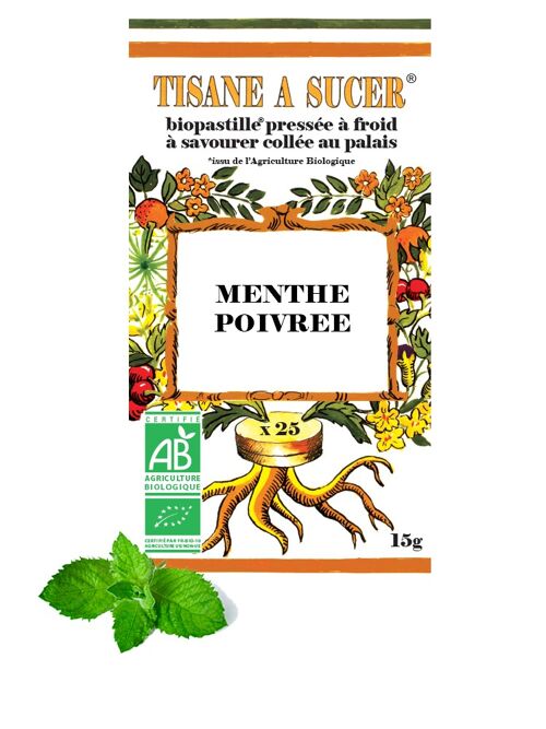 Tisane à sucer MENTHE POIVREE