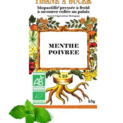 Herbal tea to suck PEPPERMINT