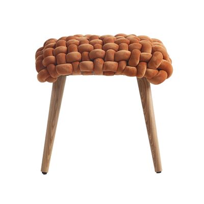 Thick Knot Footstool - Grey - Circle , SKU563