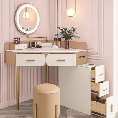 Frederica Dressing Table, With USB Charger , SKU576