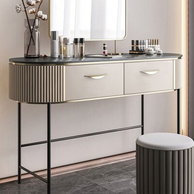 Tulip Dressing Table With LED Mirror And Stool , SKU585