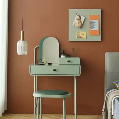 Fia Dressing Table with Mirror , SKU680