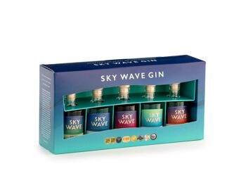 Boîte de présentation de la collection Sky Wave Gin Miniatures - 5 x 50 ml 1