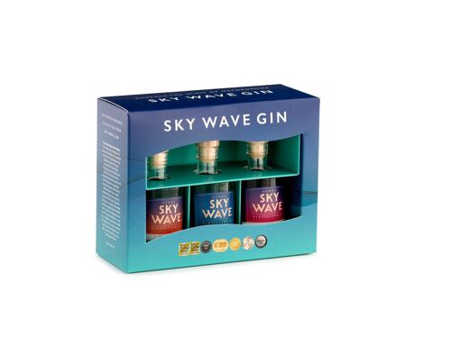 Sky Wave Gin Miniatures Collection Presentation Box - 3 x 50ml