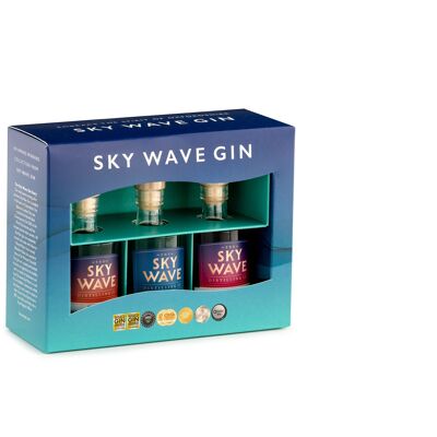 Sky Wave Gin Miniatures Collection Presentation Box - 3 x 50ml