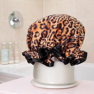 Child's Leopard Print Shower Cap