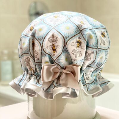 Queen Bee Satin Shower Cap