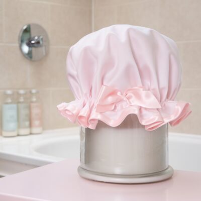 Pink Satin Luxury Shower Cap
