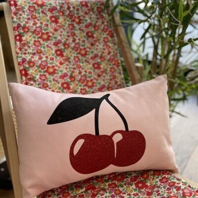 Small Cotton Cushion "Cherries"