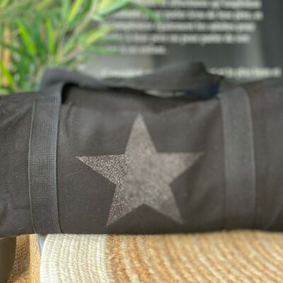 Black "star" duffel bag