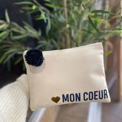Pochette con cerniera "Il mio cuore"