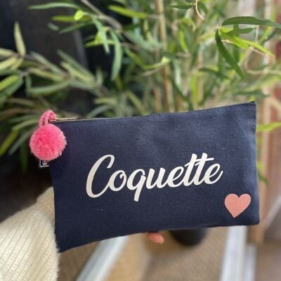 "Coquette" zipped pouch