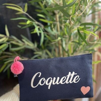 "Coquette" zipped pouch