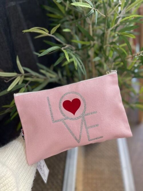 Pochette zippée "Love"