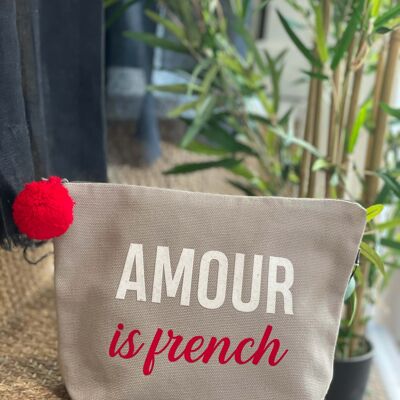 Kulturtasche "Amour is frenchr"