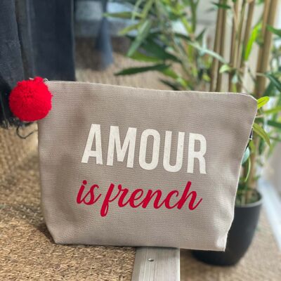Kulturtasche "Amour is frenchr"
