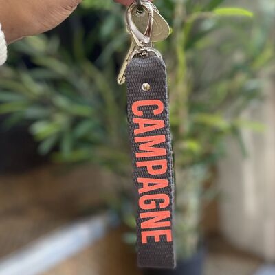 "Campaign" key ring Charcoal gray