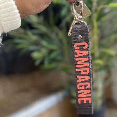 "Campaign" key ring Charcoal gray