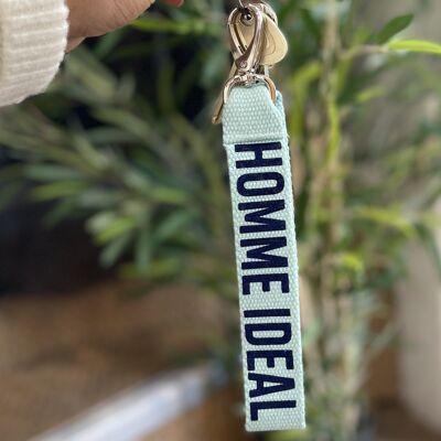 "Ideal Man" Light Blue Key Ring