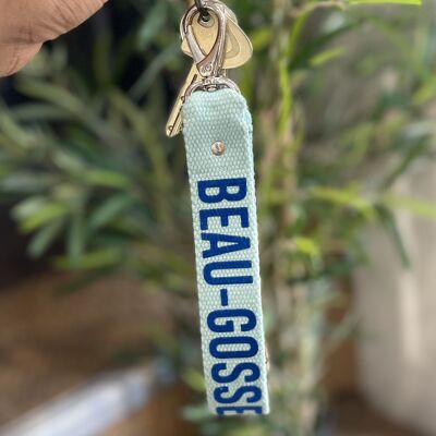 Porte-clés Bleu clair "Beau-Gosse"
