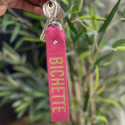 Fuschia "Bichette" key ring