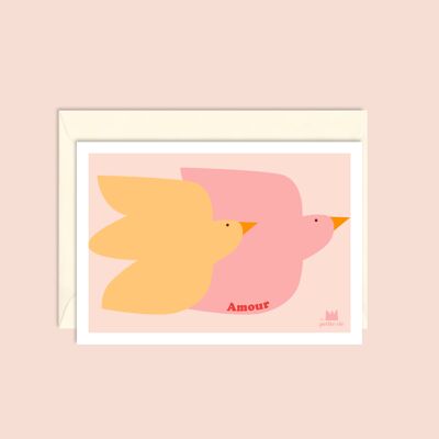 greeting card- Love birds