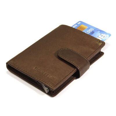 Figuretta Cardprotector - Cuir Marron Foncé