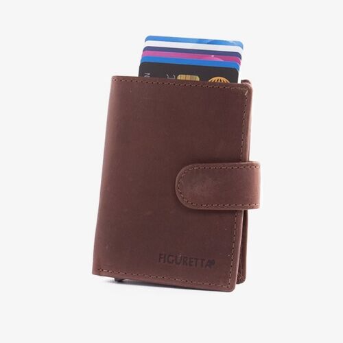 Figuretta Cardprotector  - Leather Dark Brown