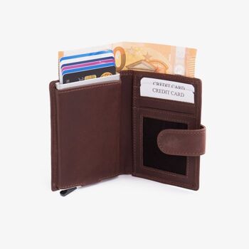 Protecteur de carte Figuretta - Cuir Hunter Brown 2