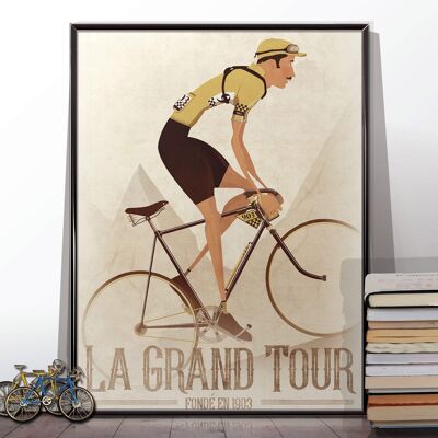 Tour de Francia vintage. Póster sin marco