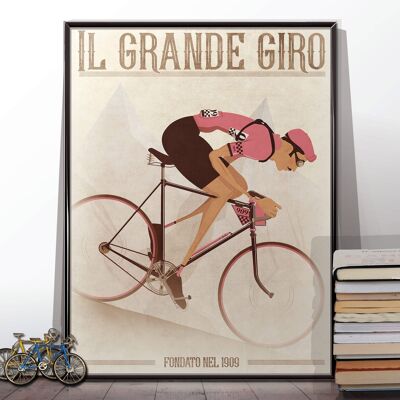 Vintage Giro D'Italia. Póster sin marco