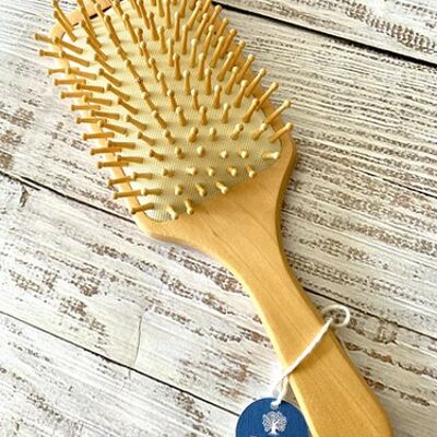 Natural Bamboo Hairbrush x1