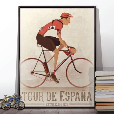 Vintage Vuelta a España. Ungerahmtes Poster