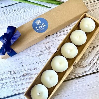 L&R Soy Wax Tea Lights - Black pomegranate