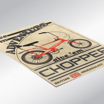Annonce de vélo de style vintage Chopper. Affiche sans cadre 2