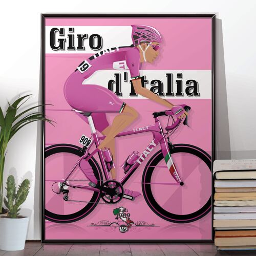 Giro D'Italia Grand Tour Bicycle Bike Race Poster Wall Art Print Home Décor cycling, cycle. Unframed poster.
