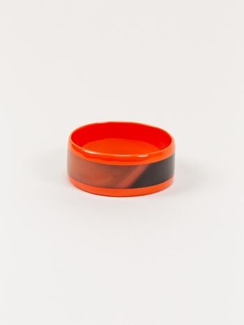 Bracelet plat laqué orange 1