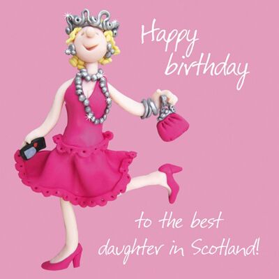 Beste Tochter in Schottland Geburtstagskarte von Erica Sturla