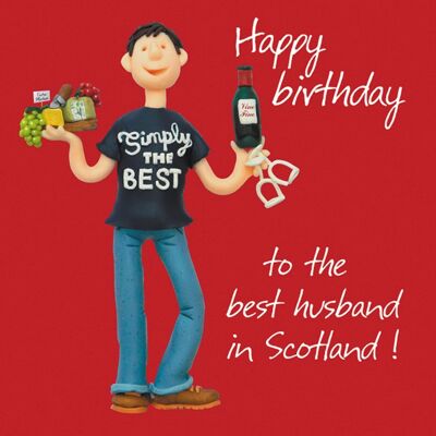 Tarjeta de cumpleaños para el mejor marido de Escocia de Erica Sturla