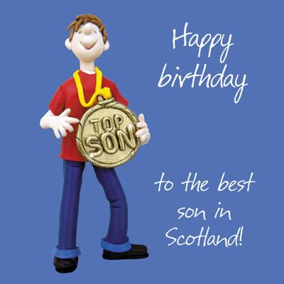 Bester Sohn in Schottland Geburtstagskarte von Erica Sturla
