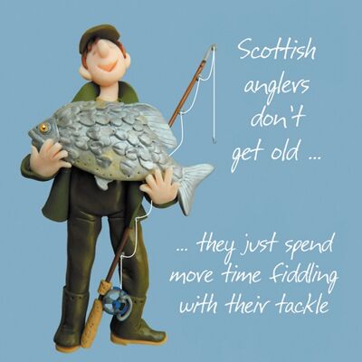 Schottische Angler-Geburtstagskarte von Erica Sturla