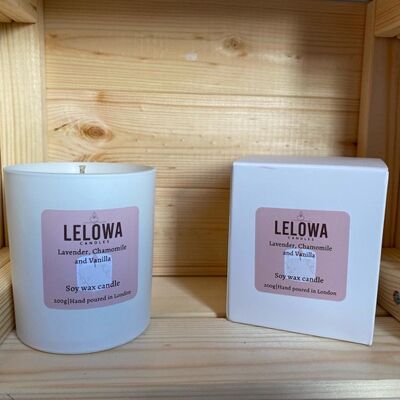 Lavender, Chamomile and Vanilla Soy wax candle