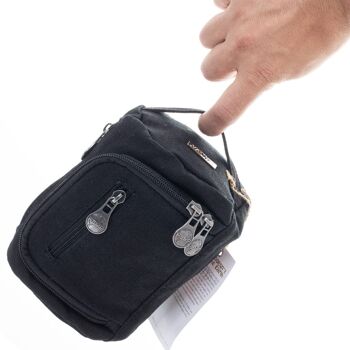 Mini Barrel Bag (Small) de Sativa Hemp Bags - noir 4