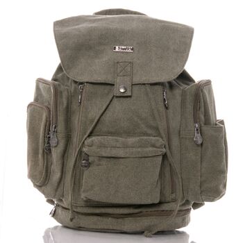Le sac à dos multi-poches de Sativa Bags - kaki 1