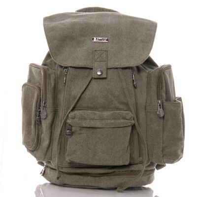 The Multi Pocket KnapSack by Sativa Bags - khaki
