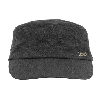 Chapeau militaire en chanvre sativa avec strapback - gris 3